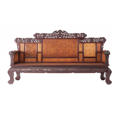 A0121+14 八宝如意沙发 柬酸+金丝楠