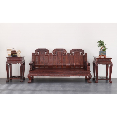 A0402凤凰如意沙发 巴里黄檀