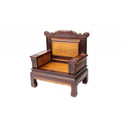 A0603 诗情画意沙发10件套 柬埔寨酸枝+金丝楠