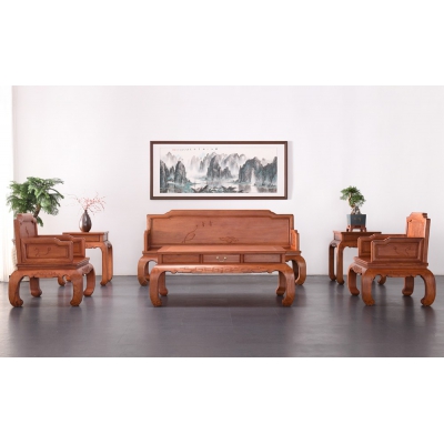 A0503 苏式檀雕沙发 缅甸花梨