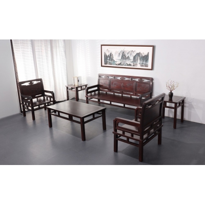 A2215 荷花沙发 染料紫檀