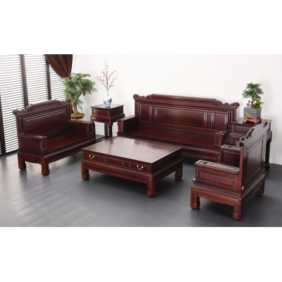 A3115 素面兰亭序沙发 染料紫檀