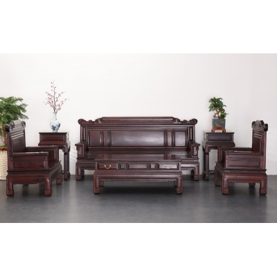 A3115 素面兰亭序沙发 染料紫檀