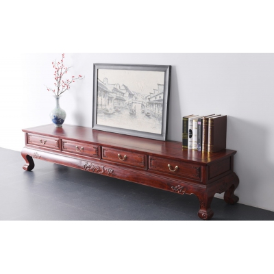 B0121 八宝如意电视柜 柬埔寨酸枝