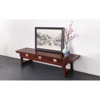 B1021 三抽电视柜 柬埔寨酸枝