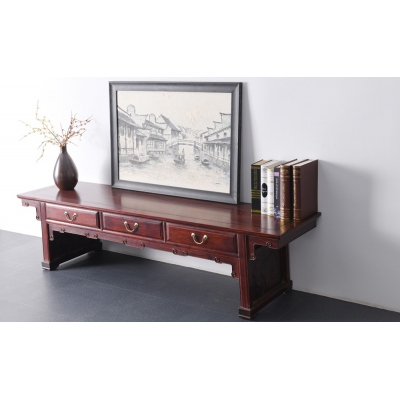 B1015 三抽电视柜 染料紫檀