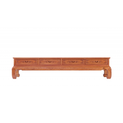 B1103 花开富贵电视柜 缅甸花梨