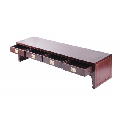 B3115 卷书脚电视柜 染料紫檀