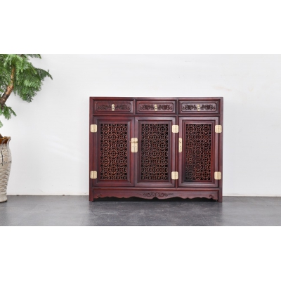 Q0402 三门鞋柜 巴里黄檀