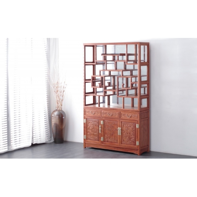 G1103 松竹梅隔厅柜 缅甸花梨