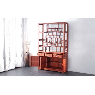 G1103 松竹梅隔厅柜 缅甸花梨