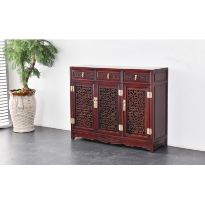 Q0402 三门鞋柜 巴里黄檀