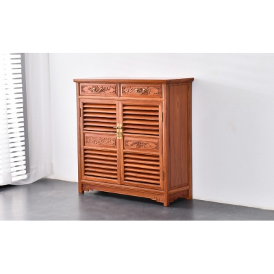 Q1703-鞋柜-缅甸花梨