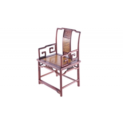 K0202+14 苏式南官帽椅带几 巴里黄檀+金丝楠