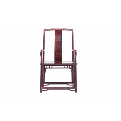 K2601-夔纹扶手官帽椅-交趾黄檀