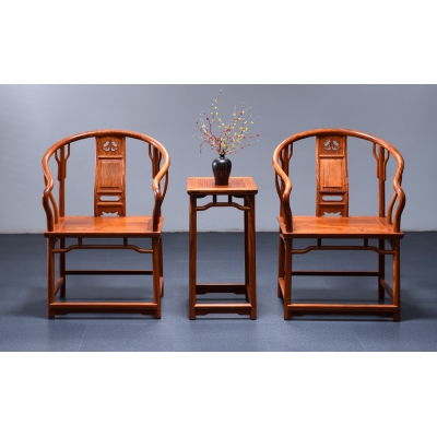 K2303-圈椅带几-缅花