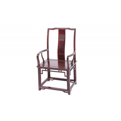 K2601-夔纹扶手官帽椅-交趾黄檀