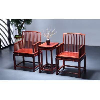 K3102-梳背椅带几-巴里黄檀