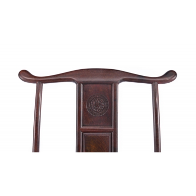 K3015-四出头官帽椅-染料紫檀