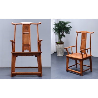 K3003 四出头官帽椅 缅甸花梨