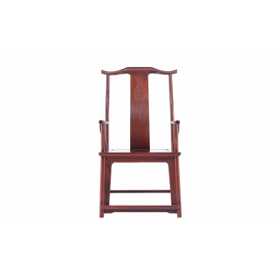 K3202-四出头官帽椅带几-巴里黄檀