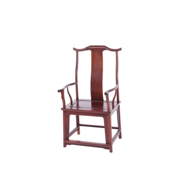 K3202-四出头官帽椅带几-巴里黄檀