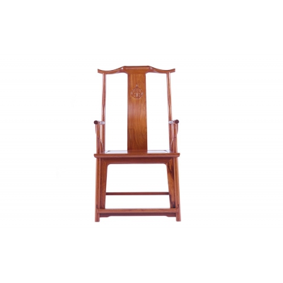 K3203 四出头官帽椅（单件） 缅甸花梨