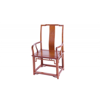 K5303-回纹扶手官帽椅带几-缅花