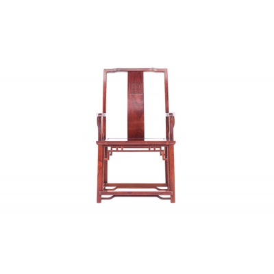 K5302-回纹扶手官帽椅-巴里黄檀