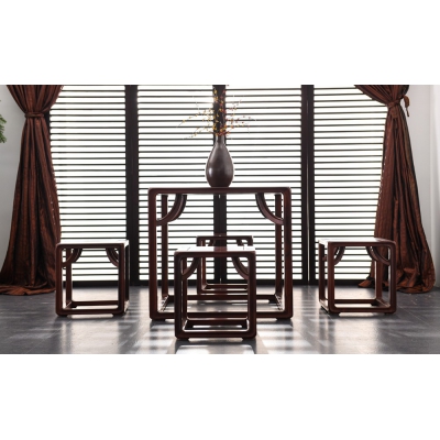 E0502 明式霸王枨方桌 巴里黄檀