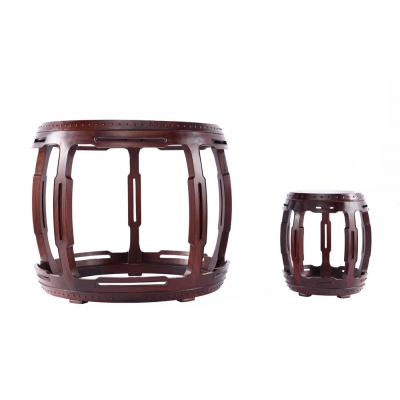 E1202 五开光圆桌带凳 巴里黄檀