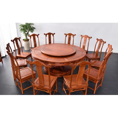 E0303 1.8M圆餐桌 缅甸花梨