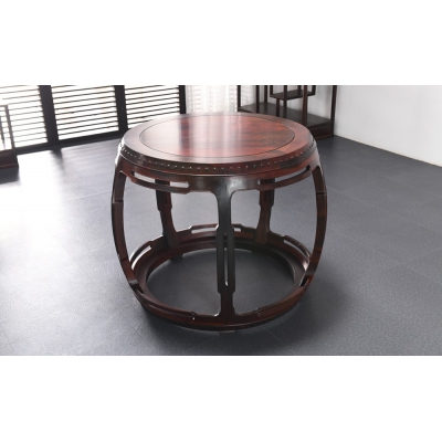 E1201-鼓形餐桌-大红酸枝