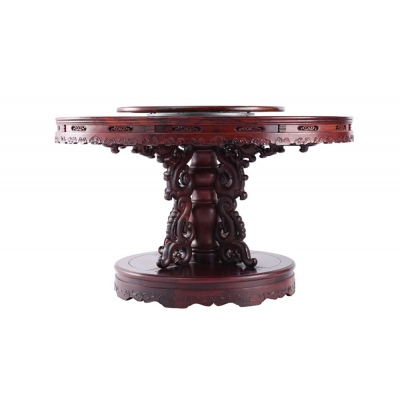 E1402 1.38M圆餐桌带椅 巴里黄檀