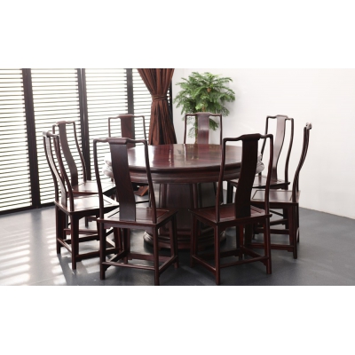 E4515 1.38M六角圆桌  染料紫檀