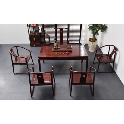 H6615 新明式茶台 染料紫檀