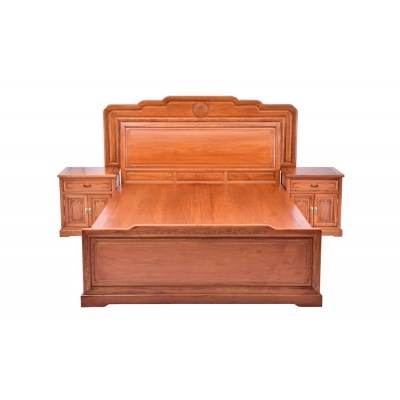 L0303 1.5M万事如意大床 缅甸花梨