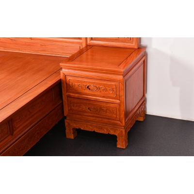 L1603 福禄寿大床  缅甸花梨