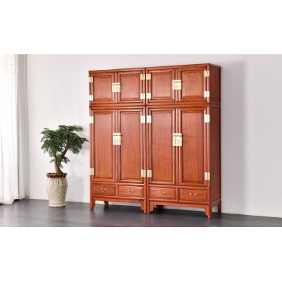 M1203 素面顶箱衣柜 缅甸花梨