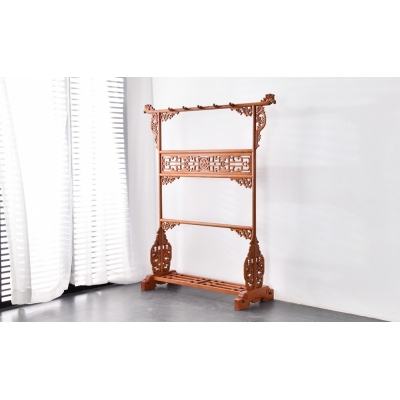 R0303 龙凤衣架 缅甸花梨