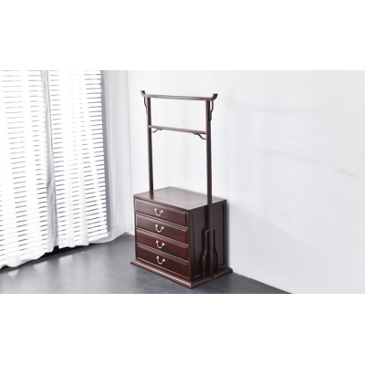 R0215 四屉衣架 染料紫檀