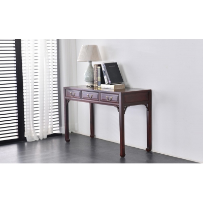 I0602-三抽小写字台-巴里黄檀