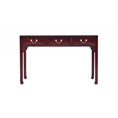 I0602-三抽小写字台-巴里黄檀