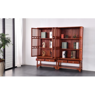 G0403 双层梳条圆角柜 缅甸花梨