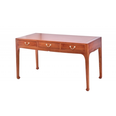 I2703-三抽写字台-缅甸花梨