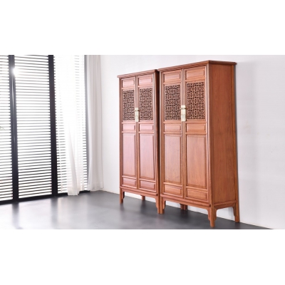 G0503 对开门五抹圆角柜 缅甸花梨