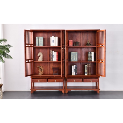 G0403 双层梳条圆角柜 缅甸花梨