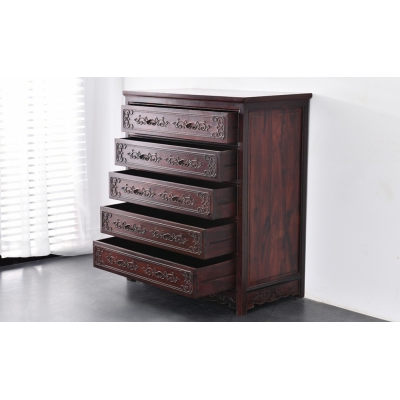 Q1515 五斗柜 染料紫檀