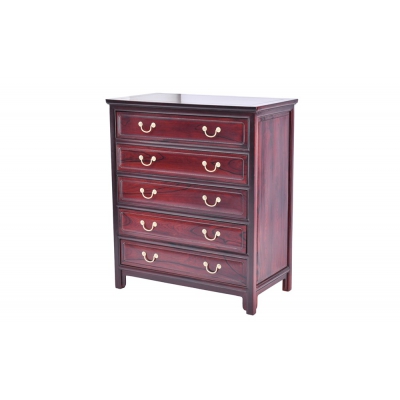 Q2402 素面五斗柜 巴里黄檀