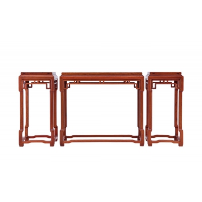 F3903 明式弯腿条几 缅甸花梨